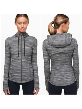 Lululemon Define Nulu Hooded Jacket Zip Women's Size 10 Gray